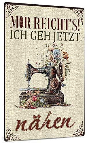 Putuo Decor nähzubehör Metallschild, lustige nähen geschenk Wanddekoration, 20 x 30 cm Aluminium Metall Zeichen