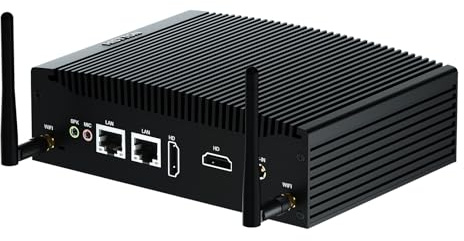 HISTTON Lüfterlos Mini PC Industrie PC, Core i5-8265U, DDR4 16 GB RAM 512 GB SSD, 2 RS232 COM, 2 LAN, 2 HD Dual Output, USB3.0, Dual WiFi, BT4.2, Desktop Mini PC, Windows 11 Pro Mini Computer | 2 RS232 COM, 2 LAN, 2 HD Dual Output, USB 3.0, Dual WiFi, BT4.2, Mini Desktop PC, Win 11 Pro Mini Computer
