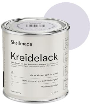 shelfmade Möbel lila - Leichtlila - Holzlack, Holzfarbe DIY für Holz, shabby chic - Chalk Paint für Möbel matter Look