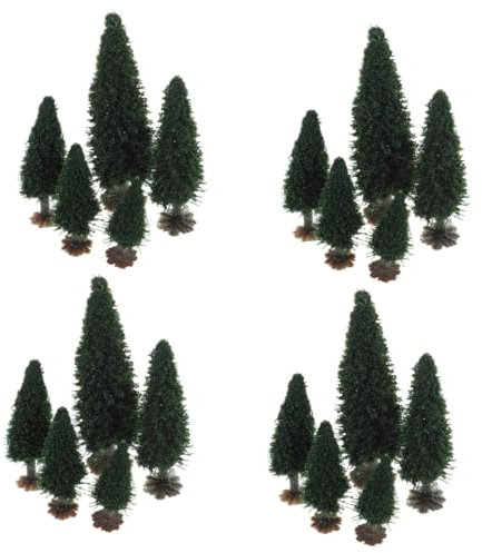 DIYEAH 60 STK kleines Baumlandschaftsmodell Mini-Landschaftsdekor Landschaft Kiefern Modelle weihnachtsdeko Miniatur-Modellbaum Mini-Bäume zum Basteln Bahn handgefertigter Baum Eisen