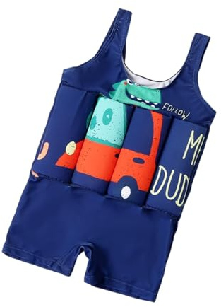Generic Baby Float Suit Toddler Floating Swimsuit Removable Buoyancy Sticks for Boys Toddler Girl Swim Shorts (Blue, 4-5 Years)