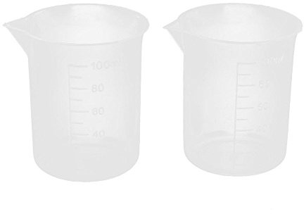 2 Messbecher | Bruchsicher und Spülmaschinengeeignet | Geschlossener Griff | Transparent Kunststoff, Messbecher mit Skalierung, Bruchsicher Spülmaschinengeeignet (für Mehl, Zucker, Reis und Grieß)