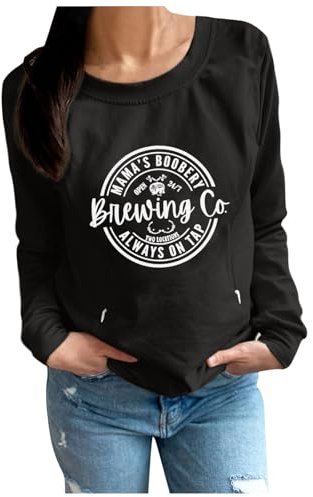 Mama's Boobery Sweater für Damen, lässig, Umstands-/Still-Sweatshirt, bequem, mit Reißverschluss, Stillpullover Pulli Herren