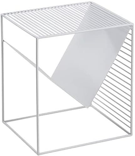 FGDIUCVN Coffee Table Nordic Sofa Side Table Modern Minimalist Side Table Mini Square Table Rack Bedside Table Small Iron Corner Table XINYALAMP (Color : White)