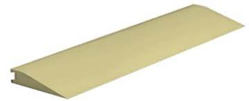 Roppe Rolling Traffic Transition Profile #74, Buttercup, 3/8 H X 9' L X 3-1/2 W