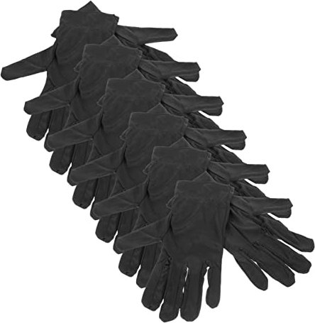 Gatuida 6paare Baumwollhandschuhe Für Schmuck Schwarze Handschuhe Dehnbar Und Atmungsaktiv Für Münzprüfung Und Empfindliche Gegenstände
