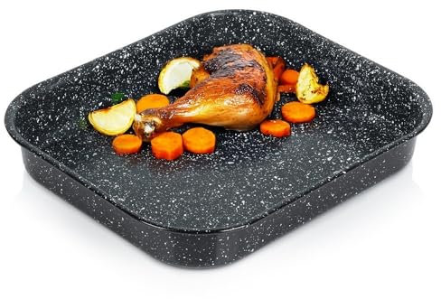 Teglia da forno smaltata con bordo alto 29,5x26x4