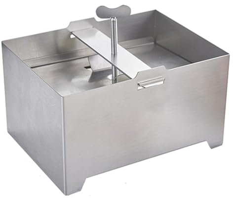 Prensa de tofu vegana de acero inoxidable, prensadora de tofu ajustable con agujero de drenaje y bandeja de goteo, eliminación eficiente de agua para paneer, tofu, fabricación de queso