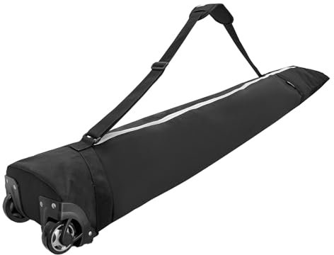 dekayaker Gepolsterte Skitasche mit Rollen Skipack mit Rollen für Flugreisen, die gepolsterte Skitasche bietet Platz für Ski bis zu 200 cm.