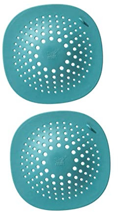 2 piezas de desagüe de suelo para fregadero, tapón de drenaje, filtro de bañera, colador, tapa de silicona para desagüe de ducha, desagüe de ducha, recogedor de pelos, desagüe de ducha redondo (v