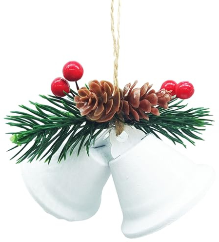 Decorazioni Natalizi Albero Artificiale | Campane Di Natale In Metallo,Addobbo Festivo Vetrina Negozio Festa Stagionale