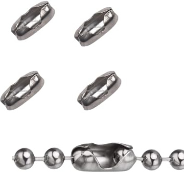 ROKEL Roller Blind Chain Connectors – 4 Pcs Stainless Steel Blind Cord Connector Clips for Roman & Vertical Blinds – Easy Fit Window Blind Repair Parts (Stainless Steel-4Pcs)