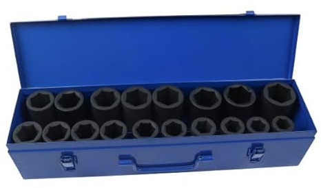 US PRO 18PC 3/4″ DR 6PT DEEP Impact Socket Set 19-36MM 90MM Length