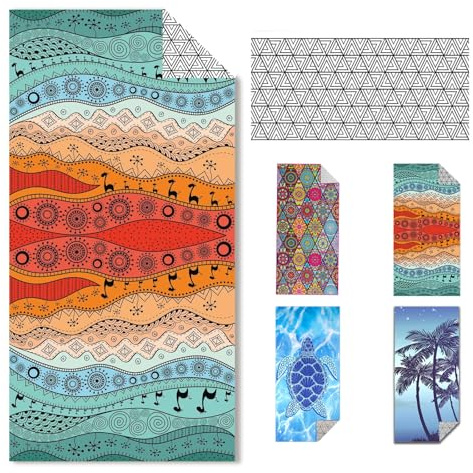 IGINOA Strandhandduk mikrofiber XXL 180 x 90 mikrofiberhandduk strandhandduk boho