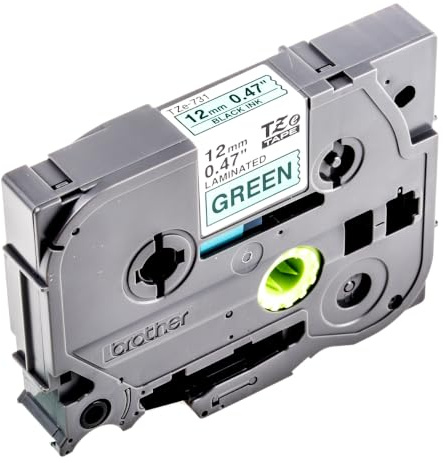 Brother Schriftbandkassette TZ731 12mm green/black