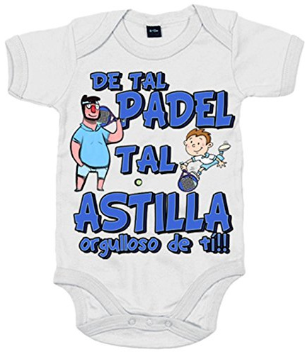 Body bebé padre y niño de tal padel tal astilla orgulloso de ti - Blanco, Talla única 12 meses
