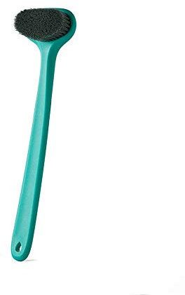 Weiche Bristle Bad Körperbürste mit langem Griff, produzieren viele Blasen, um überschüssige Haut Keratin zu entfernen, Nass oder Trocken Bürsten zurück Scrubber für Dusche.