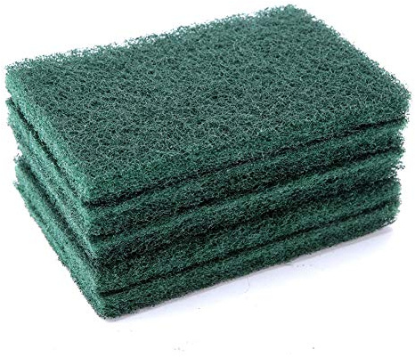 Hand Scouring Pad, Akozon Scourer Scouring Pads Industrial Scourer Abrasive Finishing Pads for Kitchen Sink Cleaning Dishes car Washing(120 * 185 * 15mm-coarse green)