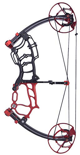 SHARROW Compoundbogenset Jagdbogen 40-70lbs Einstellbar Kurzachsiger Sportbogen Erwachsene Compound Bögen für Outdoor Bogen Jagd Angeln (Rot)