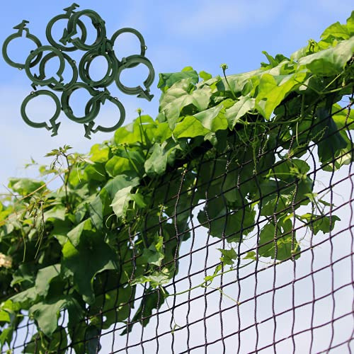 GARDENIX® 2x7,5 m klätternät för tomater, gurkor och klätterväxter och 100 växtklämmor (2x7,5 m, svart)