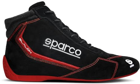 Sparco Slalom 2022 ankelstövlar storlek 43 svart/röd, unisex vuxen stövlar, standard, EU, Standard, 43 EU