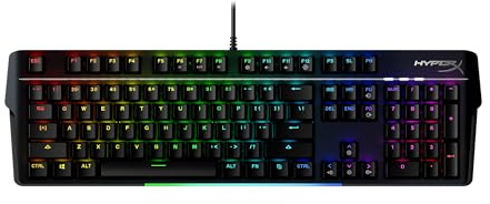 HyperX Alloy MKW100, Tastiera Meccanica da Gaming Cablata, Illuminazione RGB, 5 Livelli Luminosità, Telaio Alluminio, 50 Milioni di Pressioni Garantite, Poggiapolsi Scollegabile, Layout Inglese, Nera