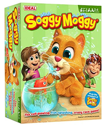 IDEAL | Soggy Moggy: The cat pawing, fish-splashing, crazy race game | Kids Games | For 2-4 Players | Ages 4+