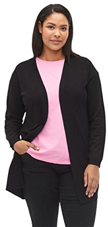 Zizzi Frauen Große Größen Strickjacke Viskosemischung S. Gr XL Black - Plus Size Damenkleidung