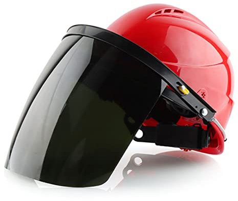 Fadiadem Casco da Lavoro con elmetto di Sicurezza, Casco da Motosega Casco di Sicurezza per silvicoltura Casco Protettivo di Sicurezza con Schermo Nero, Casco di Sicurezza da Lavoro per silvicoltura