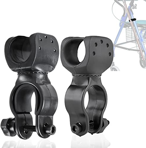 LODMOD Universal Gehstockhalter für Antriebsrollator, Rollstuhl, Gehhilfe, Krücken, Stockhalterung, Zubehör, 2,8 cm ID, 2 Stück