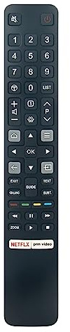 AULCMEET RC802NU-YUI1 Télécommande de Remplacement Compatible avec TCL 4K OLED Smart TV 75C735K 65C935K 75C935K 55C735K 65C735K