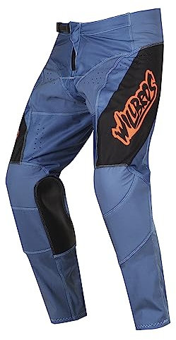 Willbros Pantalones Motocross y Moto Enduro Motocicleta Moto Quad Bicicleta de Montaña Cross MX Partido Pantalón para Hombre Acero Azul XL=36