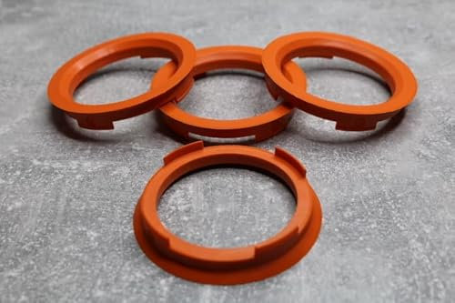 Zentrierringe Distanzringe 70,4 mm x 58,1 mm orange für Alufelgen