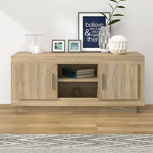 BaraSh TV-Schrank Sonoma-Eiche 102x35x45 cm Holzwerkstoff Retro Tv Schrank Fernsehschrank Ecke