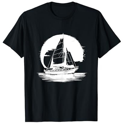 Segeln Zeichnung Segelliebhaber Segelausbildung T-Shirt
