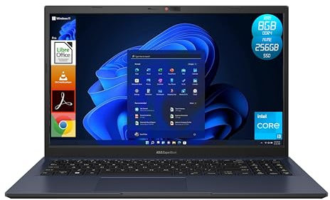 ASUS ExpertBook B1 (B1502), Display Notebook 15.6 Full HD, CPU Intel Core i3-12th, 8GB Ram DDR4, 256GB NVMe SSD, Windows 11 Pro - Portatile Pronto All'Uso