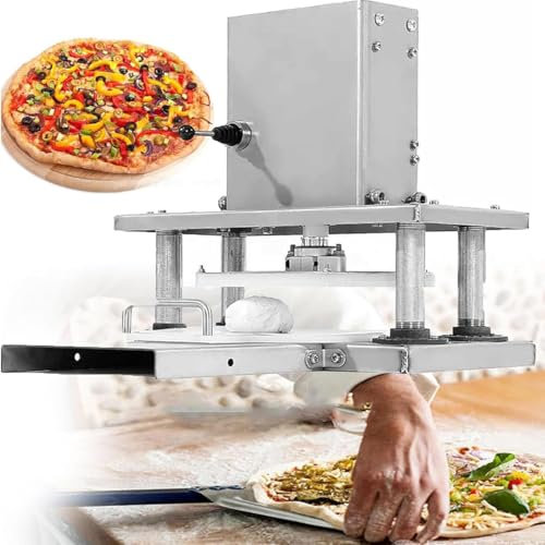 LTSRLL Prensa eléctrica para Tortillas Máquina de Prensa de Masa de Pizza de Acero Inoxidable Máx. 11.8 Herramienta prensado Masa 661 lbs Presión, para Pizza, Tortillas, pastelería,Type25