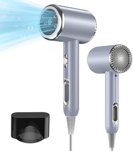 Haartrockner 2000W Haarföhn Föhn, Negativ Ionen Fön, Hair Dryer mit Schnelle Aufheizung & Konstante Temperatur, Geräuscharm, 3 Temperatureinstellungen, Konzentrator-Düse, Zuhause, Reisen