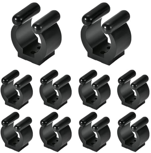 NHQ 10 Stück Kunststoff Billard Queue Halterung,Billardqueue Halter,Sticks Pool Cue Rack,Wandmontage Angelrute Aufbewahrungsclips,Billard Zubehör,Wandhalter,Snooker Queue Lokalisierung Clip Halter