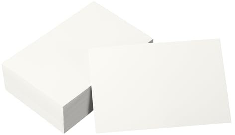 100 Stück A6 Kraftpapier Karten Weiß,14.5x9.5cm Karteikarten A6 Blanko,350g/M² Postkarten Blanko Karteikarten Set zum Selbstgestalten,Bastelkarton für Bedrucken,DIY,GrußKarten,Einladungen
