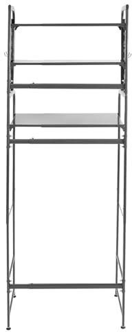 SAUADY Estantería extensible para lavadora y secadora Estante ajustable para lavandería gris Longitud extensible: 54-81 cm