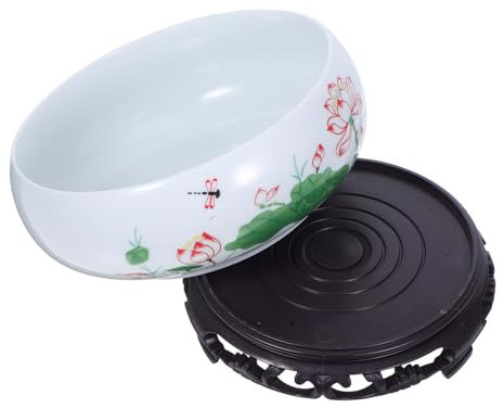 KONTONTY 1 Satz Narzissentopf hydroponischer Topf kreative Bonsaischalen Kreativer Blumentopf Blumenschale asiatischer Pflanzer Blumentopf aus Keramik Porzellanvase Plastik Schwarz
