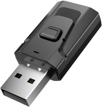 ALCXAZS Adattatore USB ricevitore trasmettitore audio con da 3,5 mm Riduzione del rumore da 100 Mbps 2,4 MHz per cuffie PC per auto per computer
