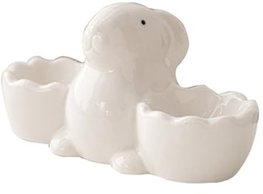 Xanorrg Porte-œufs Uniques en Forme De Lapin Tasses À La Coque Ustensiles De Cuisine Améliorant Votre Cuisine avec des Styles Coquetiers en Céramique