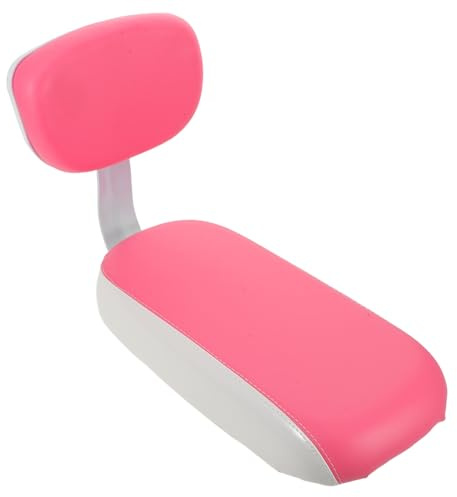 GLEAVI Selle de Vélo Rembourrée avec Dossier Coussin Siège Arrière Épais en Mousse pour VTT et Vélo Électrique Siège Confortable Adulte Blanc et Rose Accessoire Cyclisme Polyvalent