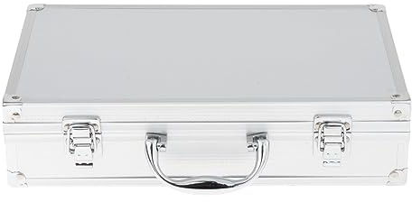 Qectial Mikrofonkoffer, Hartschalenkoffer Aus Schaumstoff, Instrumenten Mikrofonkoffer, Hartschalenkoffer für Live Übertragungen Und, Argent