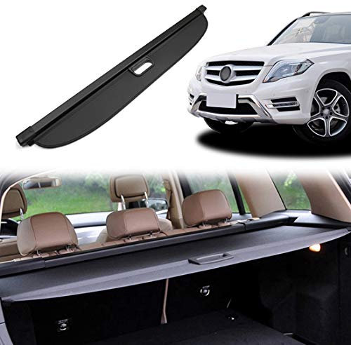 OREALTOOL Laderaumabdeckung Kofferraum Schutz Abdeckung Cargo Cover kompatibel mit GLK 300 2008-2015 Schwarz Ausziehbar Kofferraumabdeckung Rollo