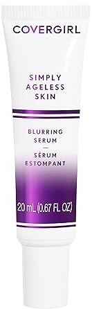 COVERGIRL Simply Ageless Blurring Serum, Anti Wrinkle Serum, Face Serum, 1 Pack, Skin Tightening Serum, Reduces Fine Lines, Formulated with Vitamin A & E, Argan Oil, Coconut