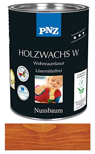 PNZ Holzwachs W Holzschutz Lasur Pflegelasur für Innen und Außen Premiumklasse von Gartenwelt Riegelsberger Nussbaum 2,5 Liter