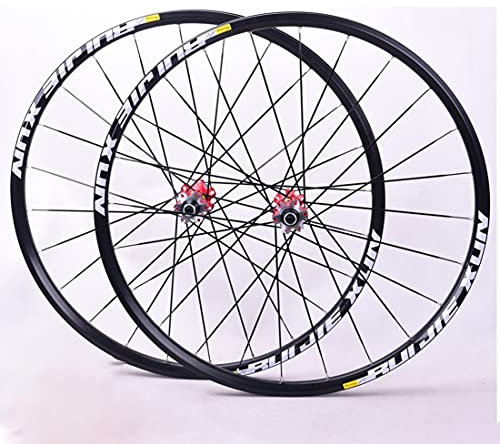 Generic 26/27,5/29 Mountainbike-Laufradsätze, Carbon-Nabe, MTB-Räder, Schnellspanner, Scheibenbremsen, 24-Stunden-Low-Resistant-Flachspeichen, abgedichtete Lager, Bi